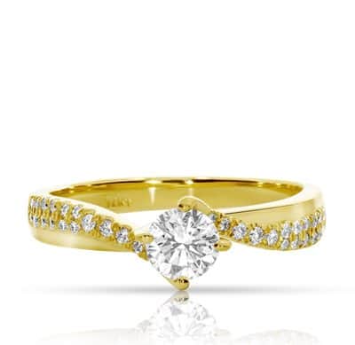 טבעות יהלום משובצות יהלומים